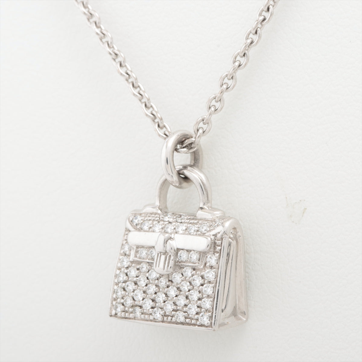 Hermès Kelly diamond Necklace 750(WG) 11.6g