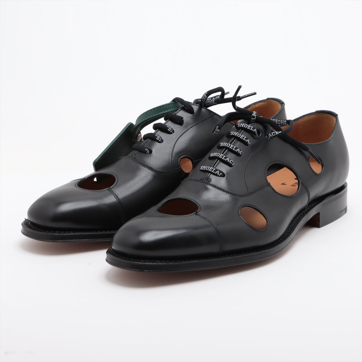 Church x off-white Leather Leather shoes 9 1/2 Men's Black Consulting Meteor Straight tip  Is there a replacement string