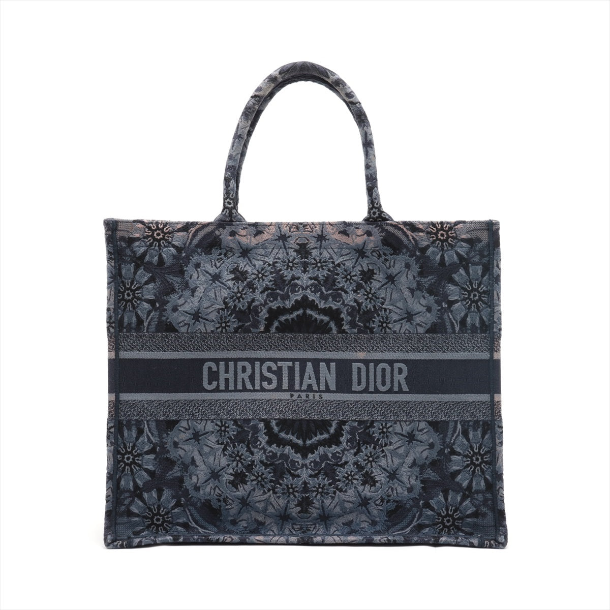 Christian Dior Book Tote Large canvas Tote bag Navy blue