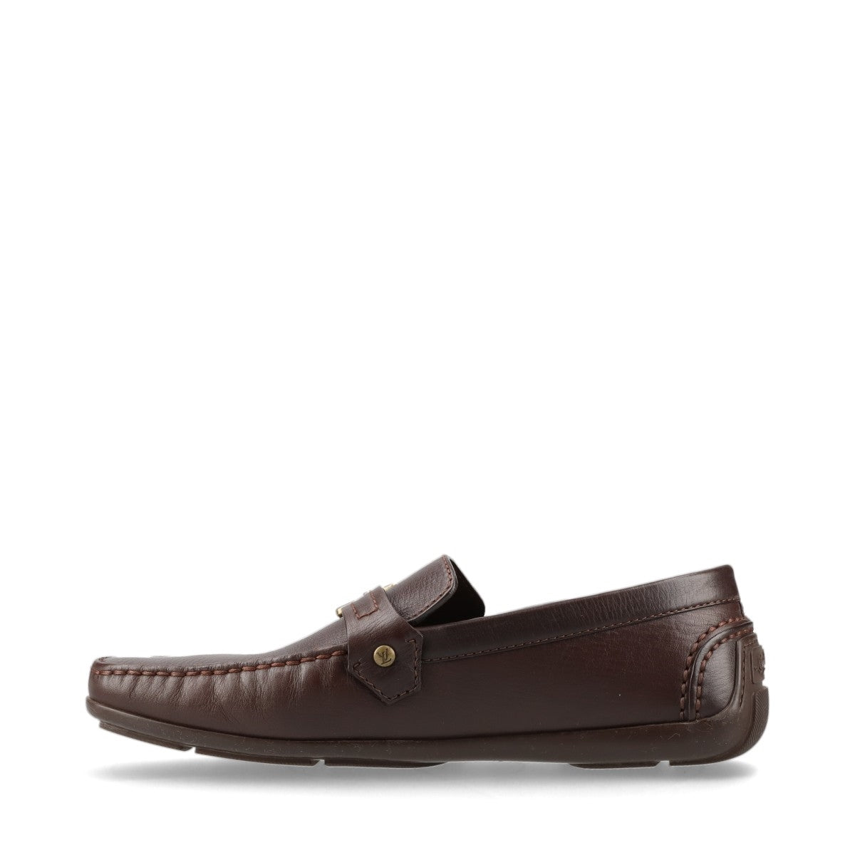 Louis Vuitton 05 Leather Driving shoes 7 Men's Brown FA0095 Single monk strap