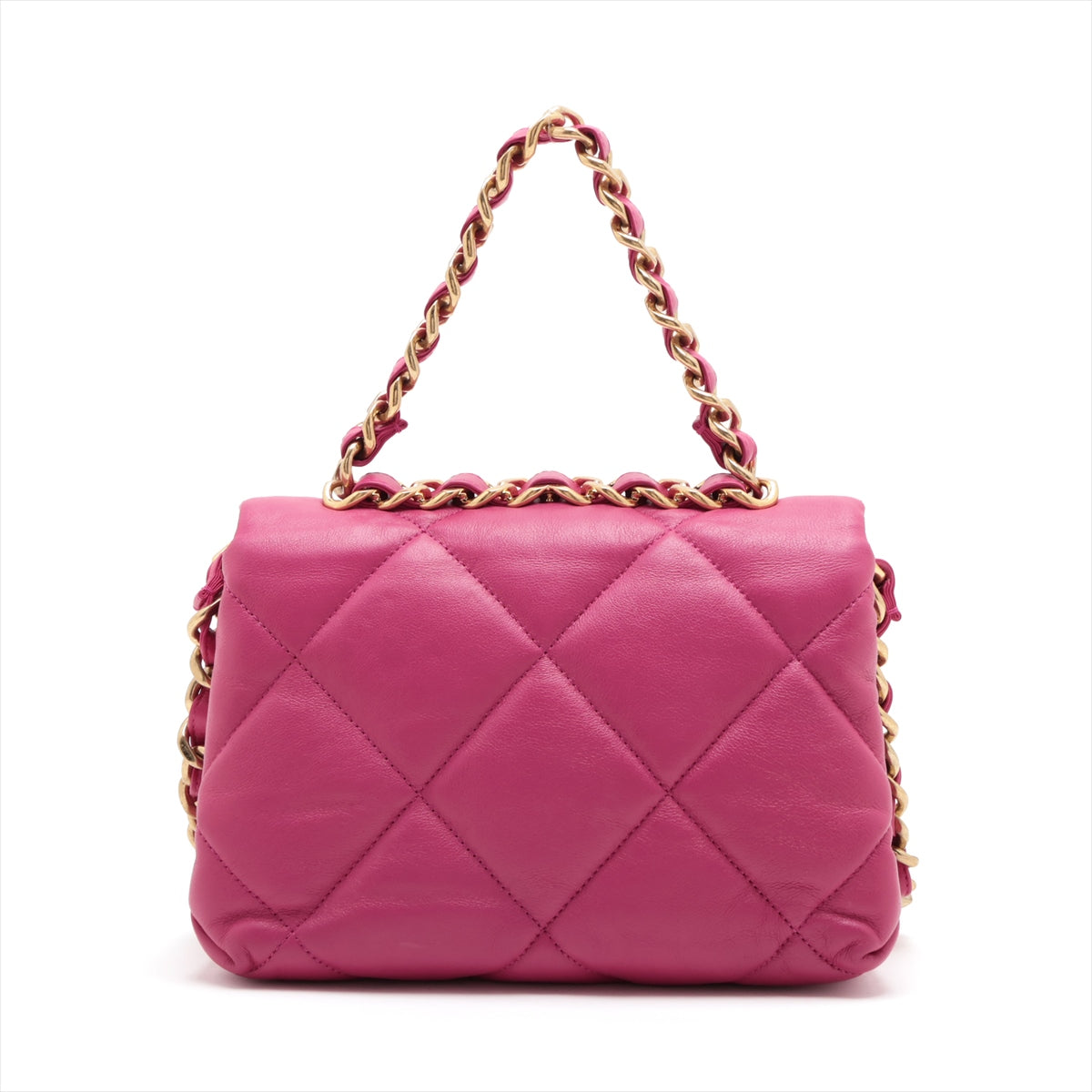 Chanel Matelasse Lambskin Chain Shoulder Bag 2WAY Pink Gold Metal Fittings