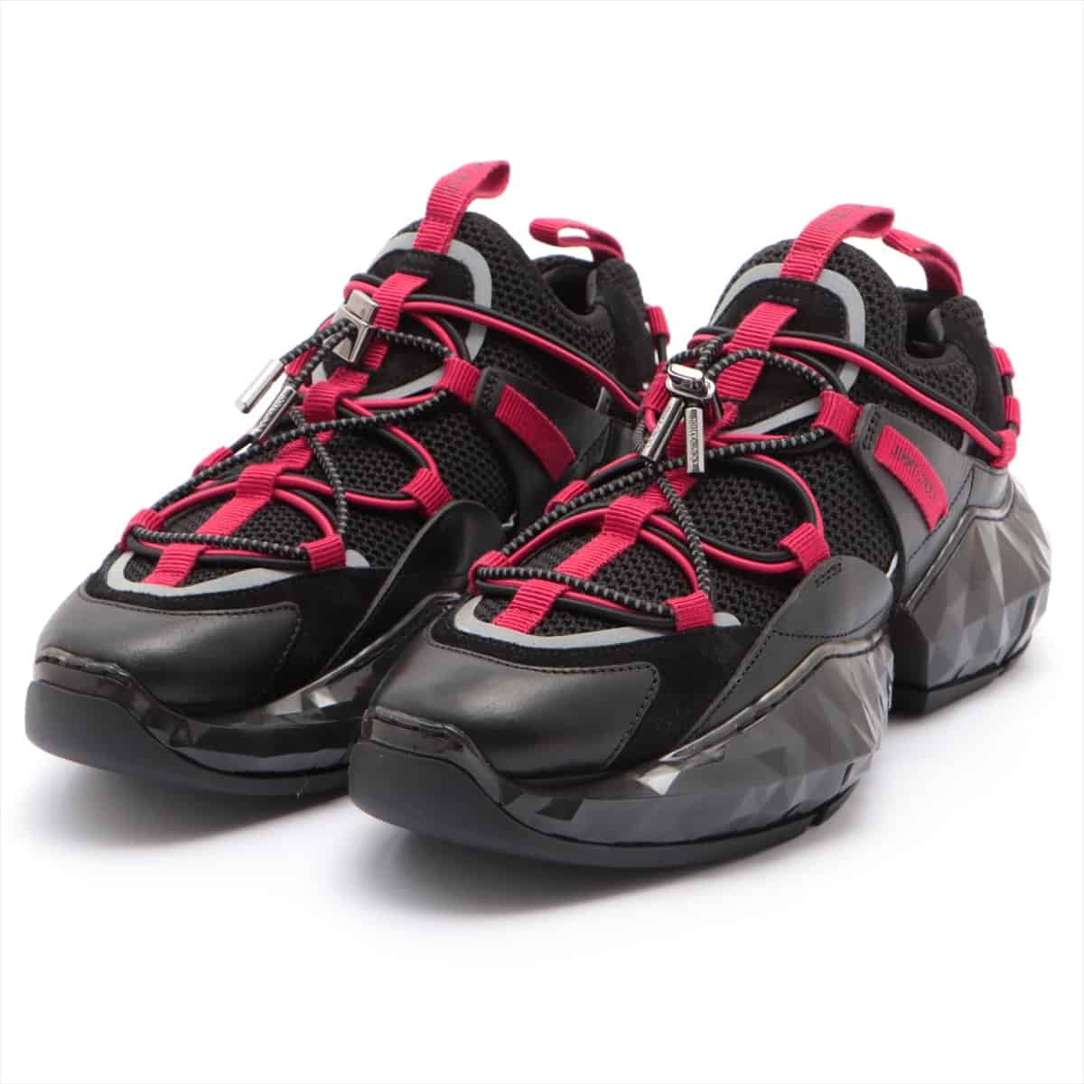 Jimmy Choo Mesh Sneakers 37 Ladies' Red x Black