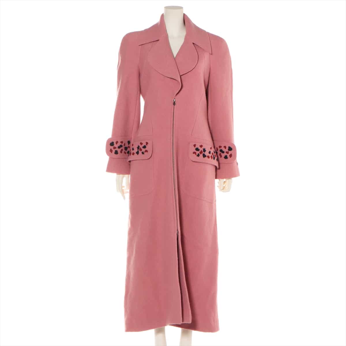 Chanel 97A Wool Long coat 38 Ladies' Pink