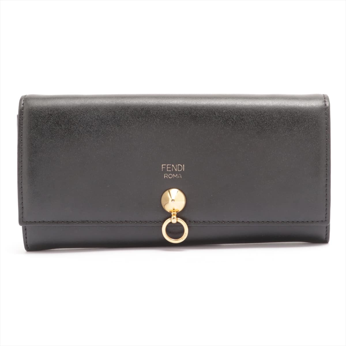 Fendi By the Way Leather Chain wallet Black 8M0365 Internal lame adhesion