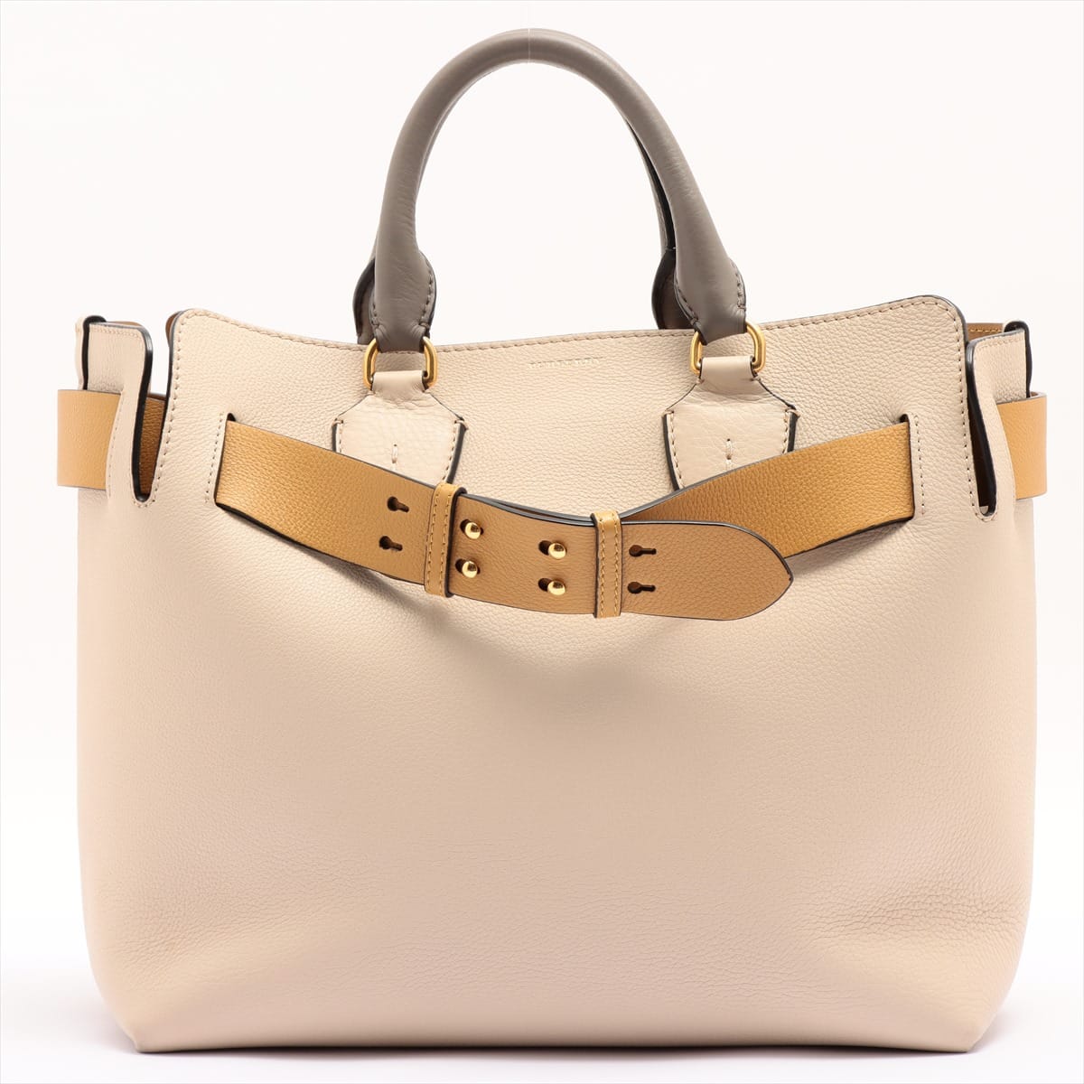 Burberry Belt Bag Leather 2way handbag Beige