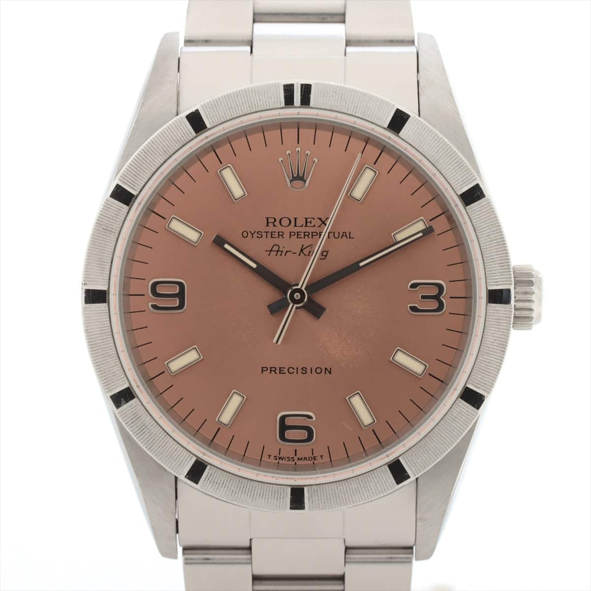 Rolex Air King 14010 SS AT Pink-Face