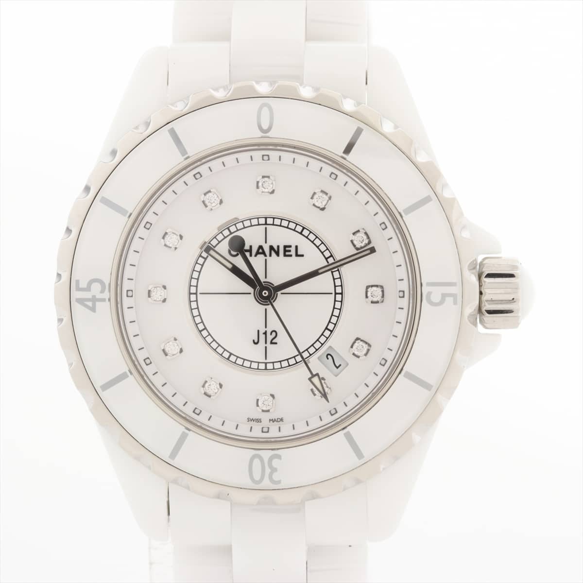 Chanel J12 H1628 SS×CE QZ White-Face Extra-Link3