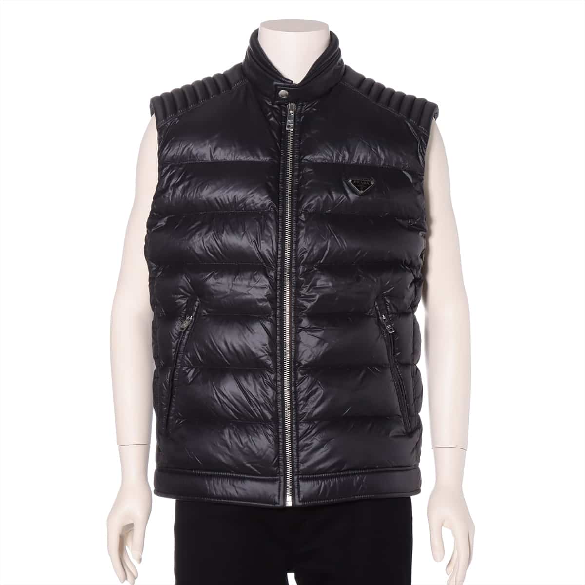 Prada 19-year Polyester Down vest 52 Men's Black  SGB628