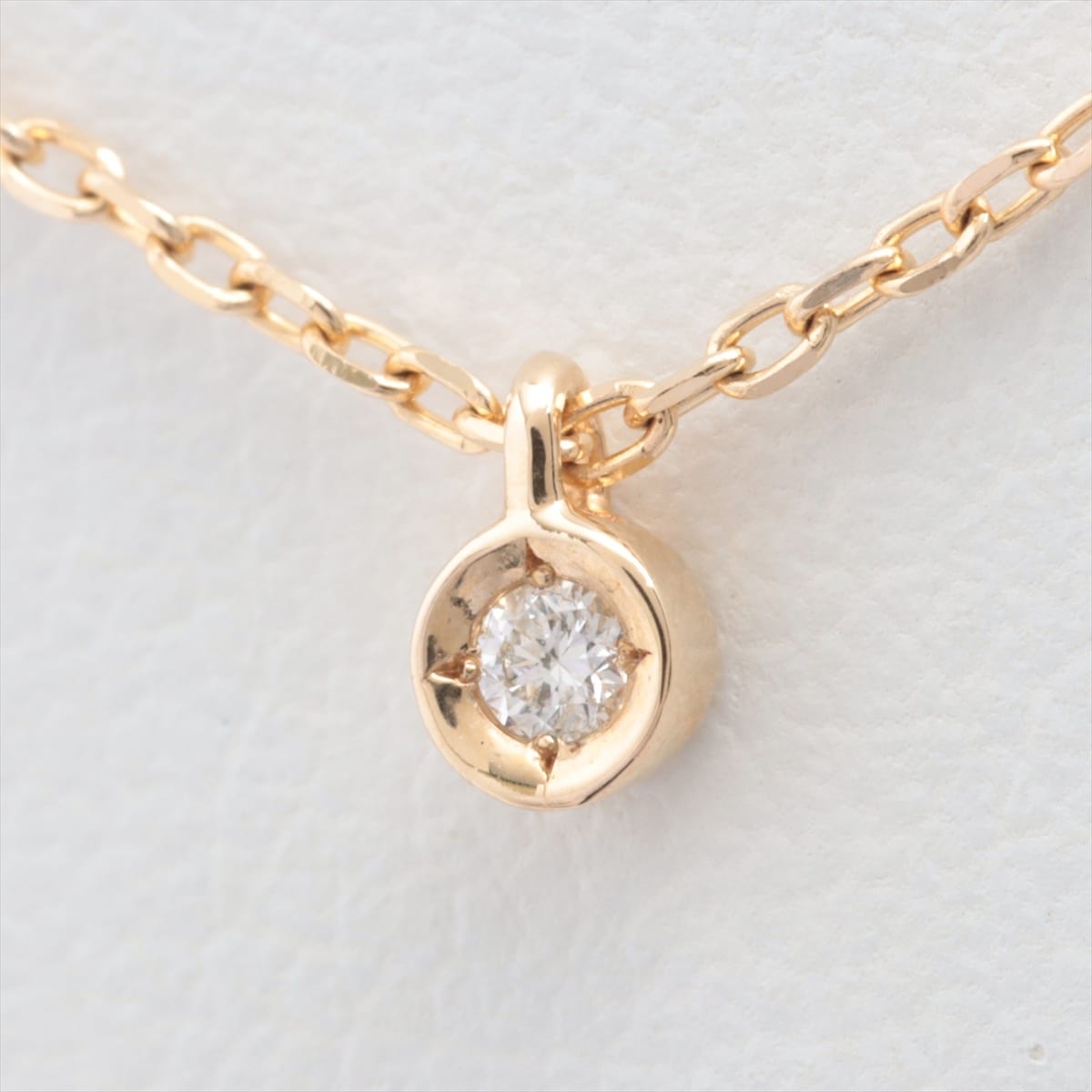 Aget diamond Necklace K10(YG) 0.9g 0.01