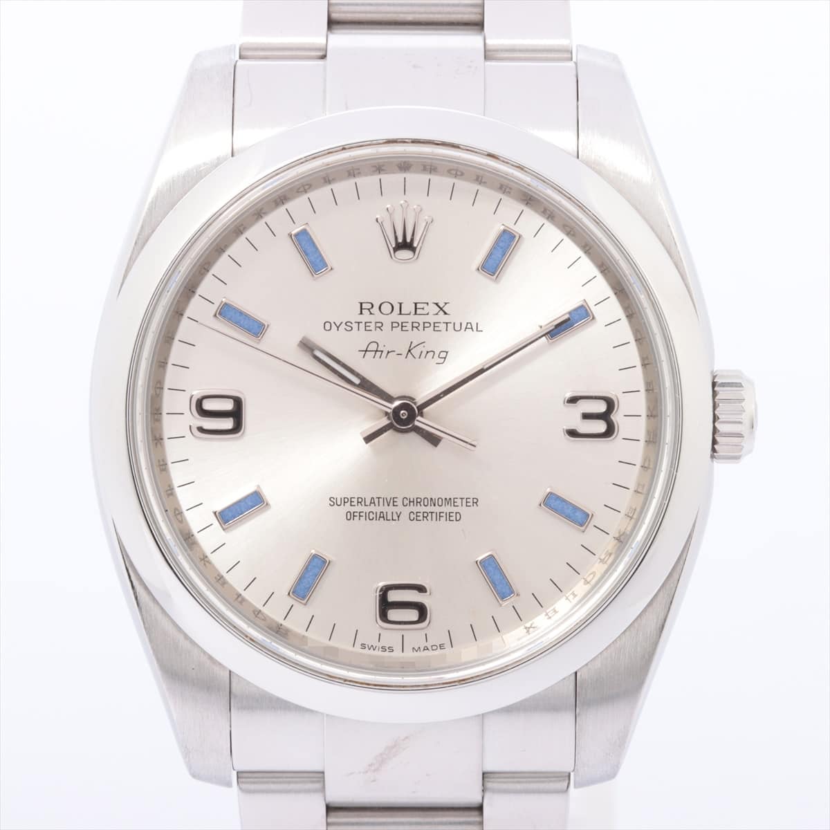 Rolex Air King 114200 M number SS AT Silver-Face