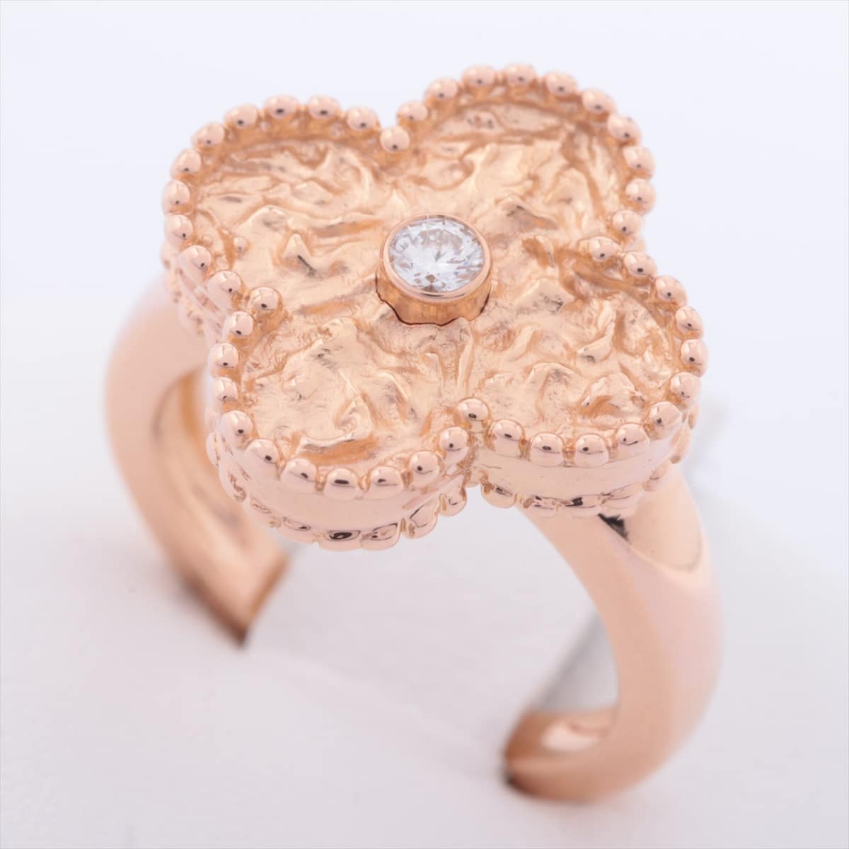 Van Cleef & Arpels Vintage Alhambra diamond rings 750(PG) 7.6g 45