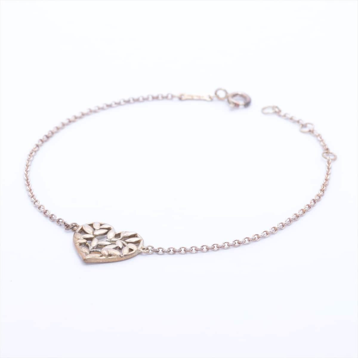 Tiffany Olive Leaf hearts Bracelet 925 2.1g Silver