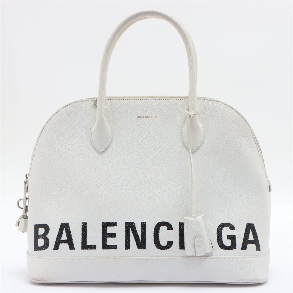 Balenciaga Ville Top Handle M Leather 2way handbag White 519036