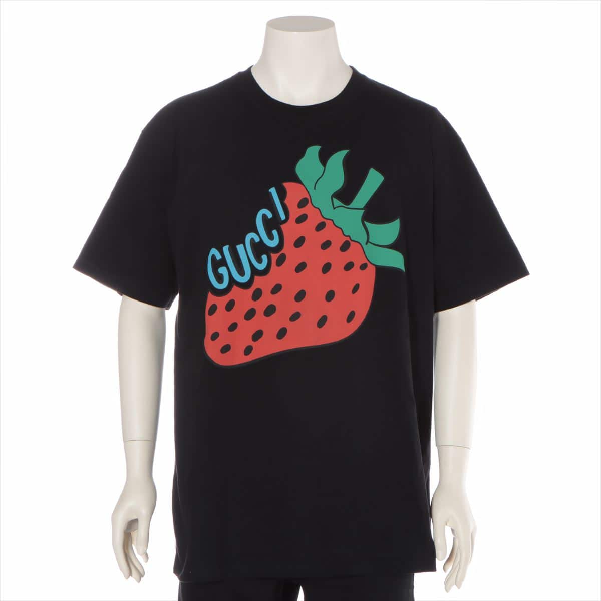 Gucci 19SS Cotton T-shirt L Men's Black  strawberry print