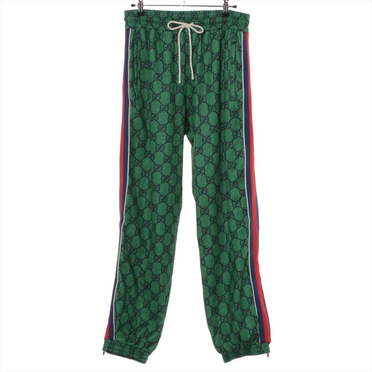 Gucci GG Cotton & Polyester Track pants M Men's Green  655146 Web