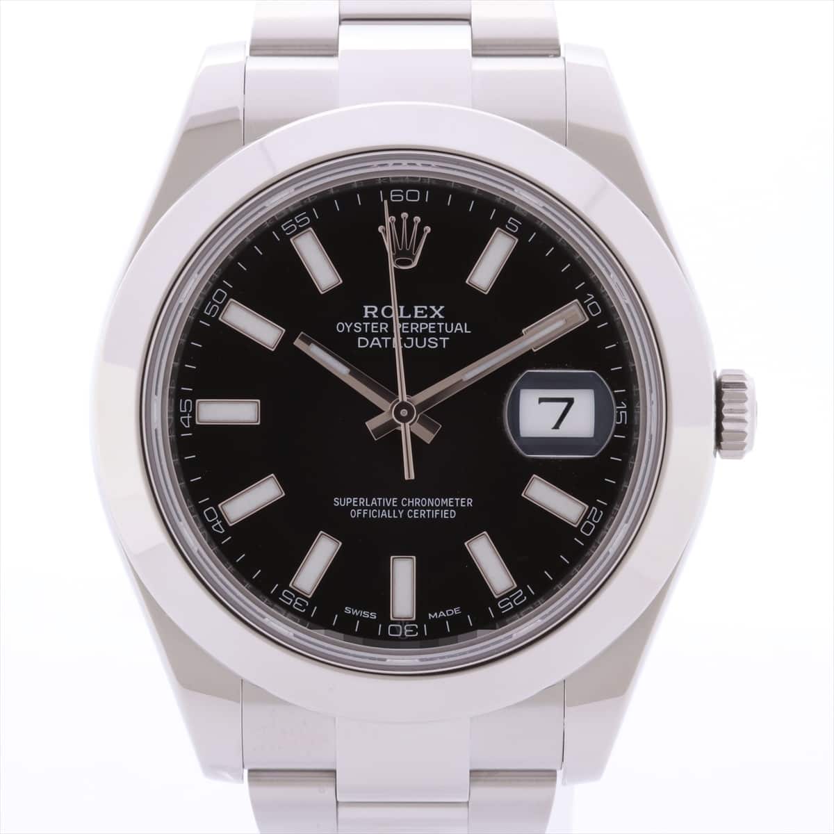 Rolex Datejust 116300 SS AT Black-Face Extra Link 2
