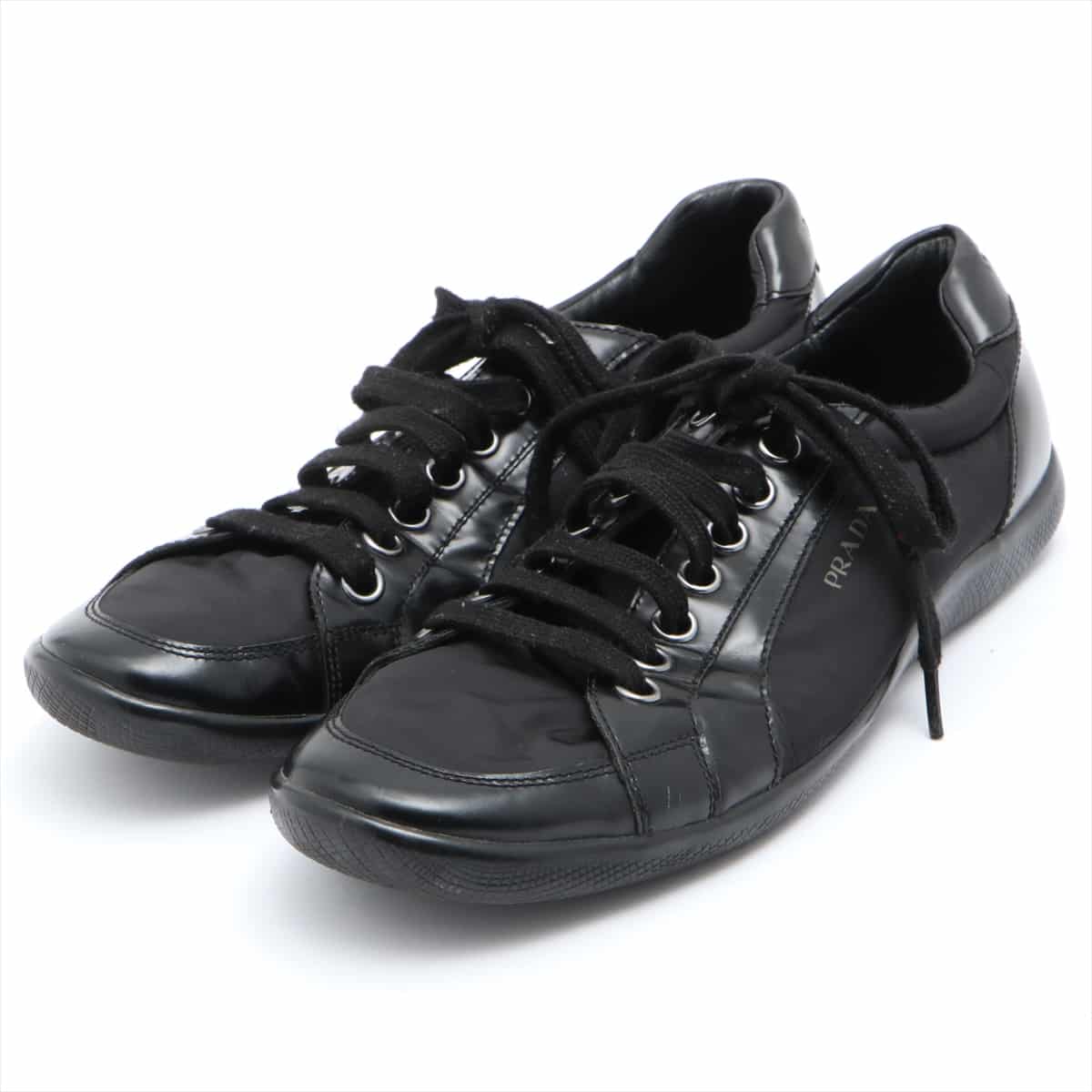 Prada Sport Nylon & Leather Sneakers 8 Men's Black