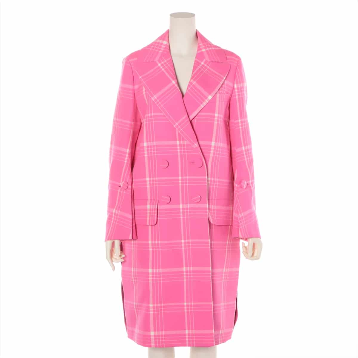 Fendi 17 years Wool Trench coat 38 Ladies' Pink  Glenn Check