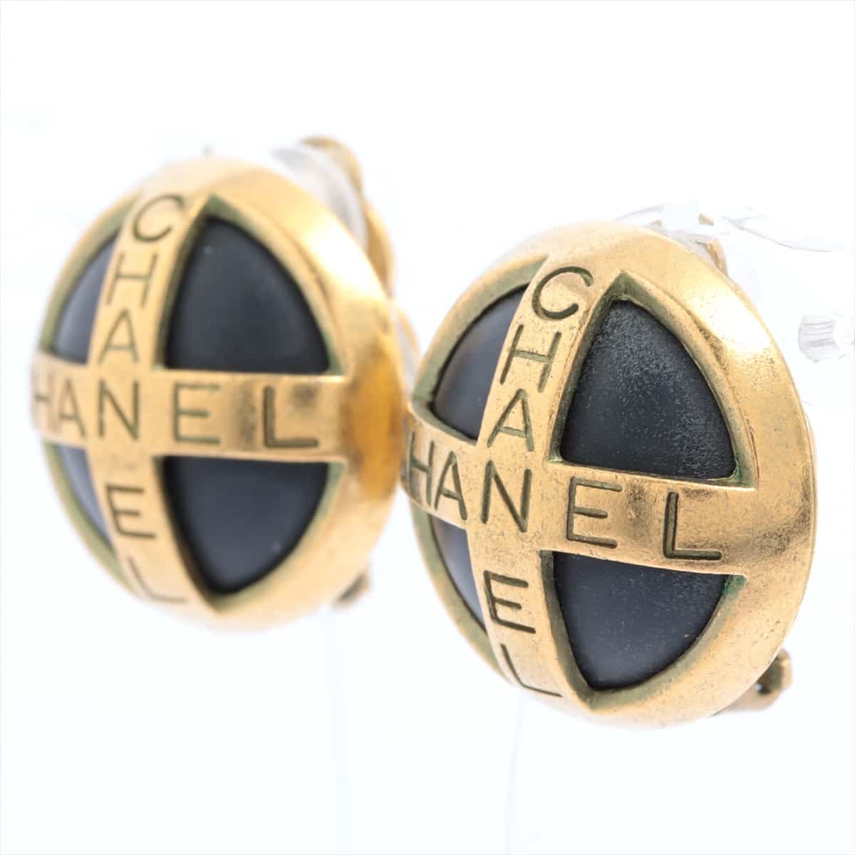 Chanel Logo 94A Earrings (for both ears) GP Gold