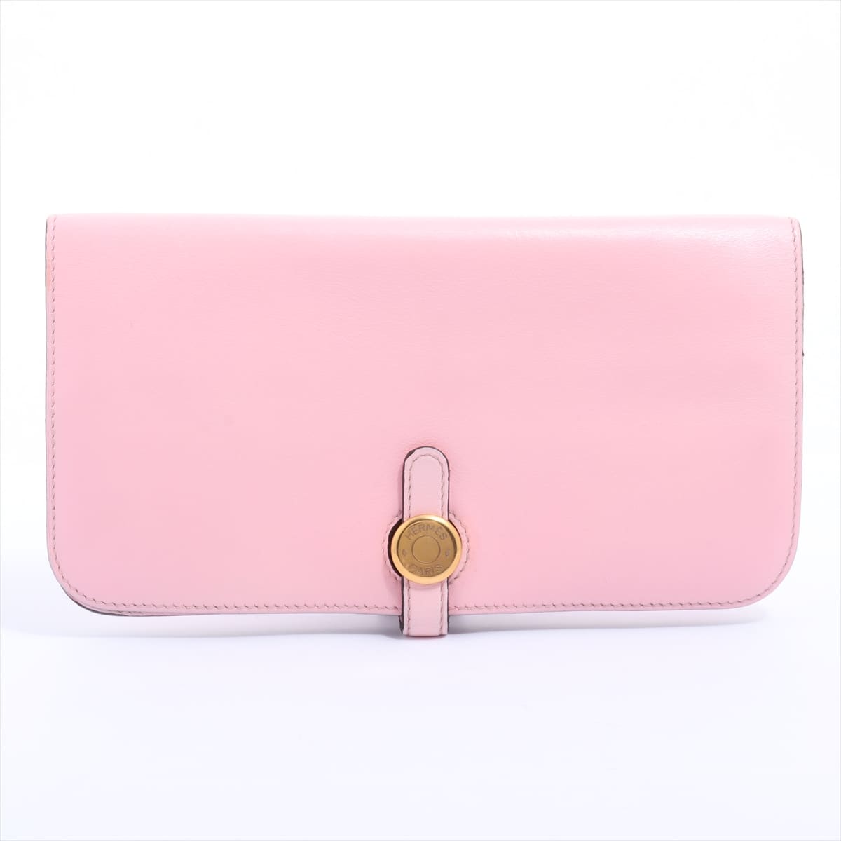 Hermès Dogon Long Veau Swift Wallet Pink Gold Metal fittings T:2015