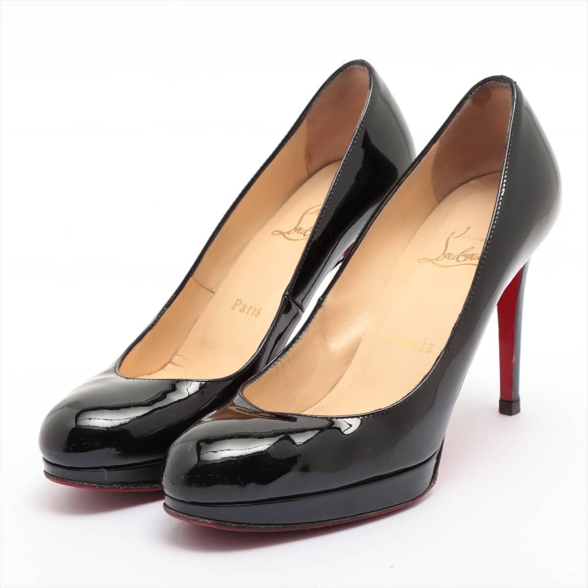 Christian Louboutin Patent leather Pumps 35 1/2 Ladies' Black Resoled