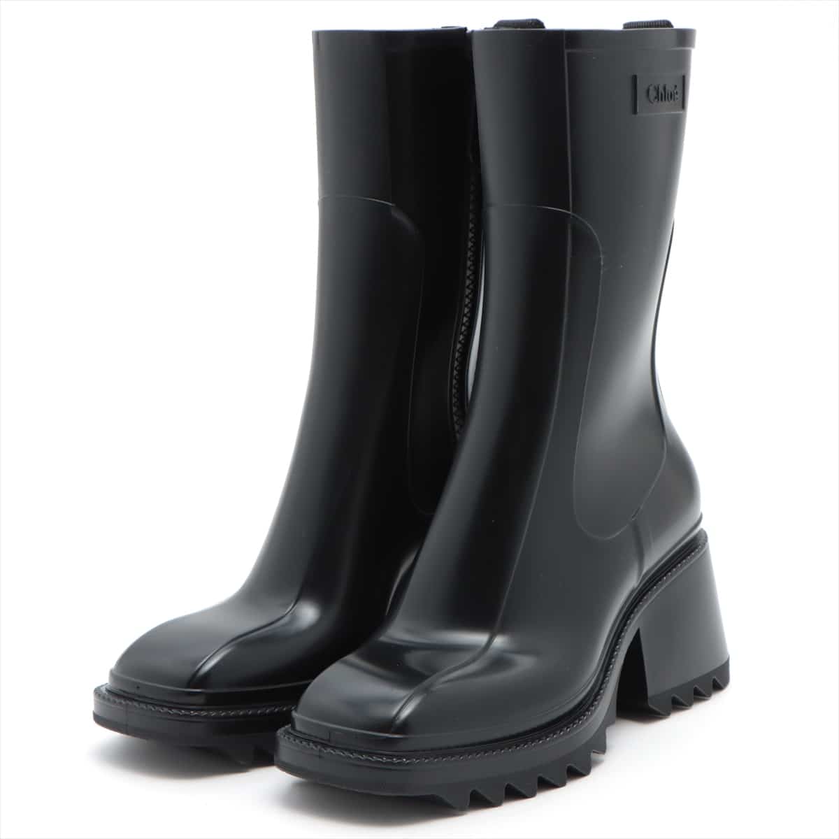 Chloe Betty Rubber Rain boots 38 Ladies' Black BETTY 022124