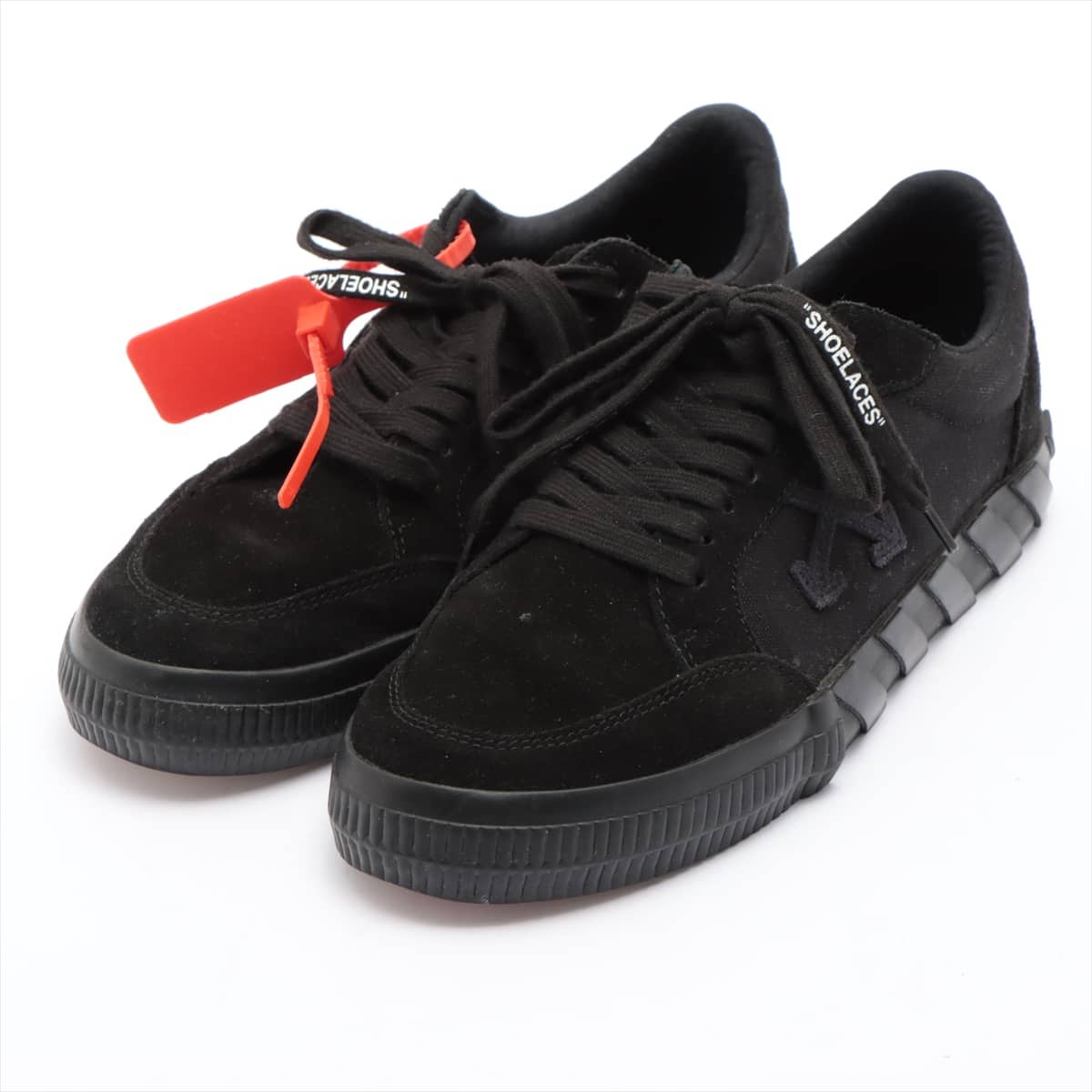 Off-White ROVAL CANIZE 20SS Suede Sneakers 41 Men's Black x red