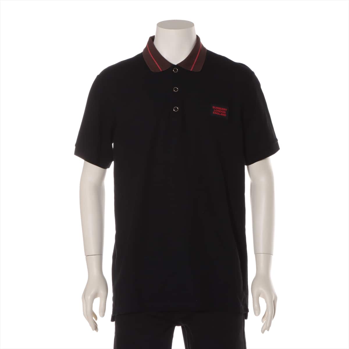 Burberry Tissi period Cotton Polo shirt S Men's Black  8018699
