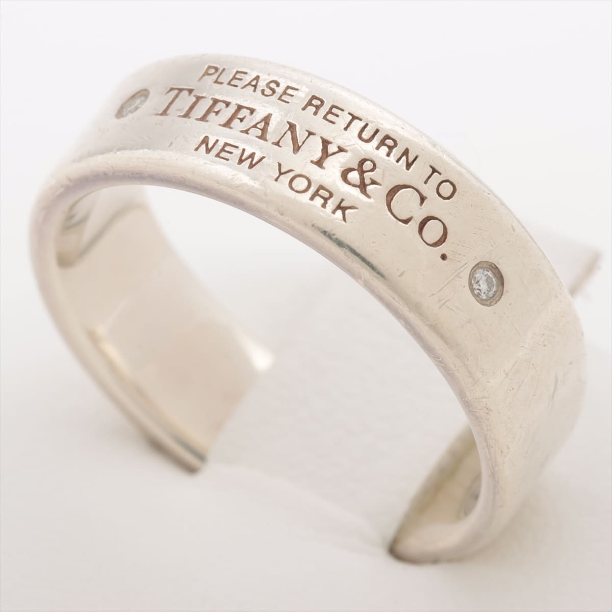 Tiffany Return To Tiffany rings 925 5.5g Silver 2P diamond