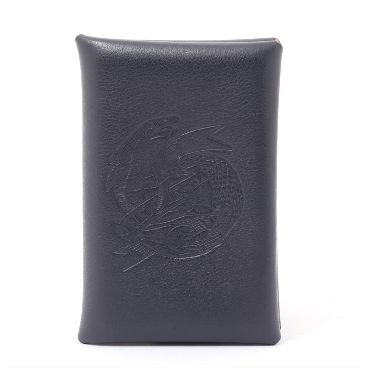 Hermès Calvi Veau Swift Card case Black Silver Metal fittings D: 2019 Shark & Mermaid