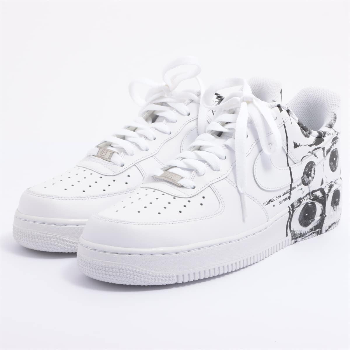 COMME des GARCONS x NIKE Leather Sneakers JPN28 Men's White Supreme