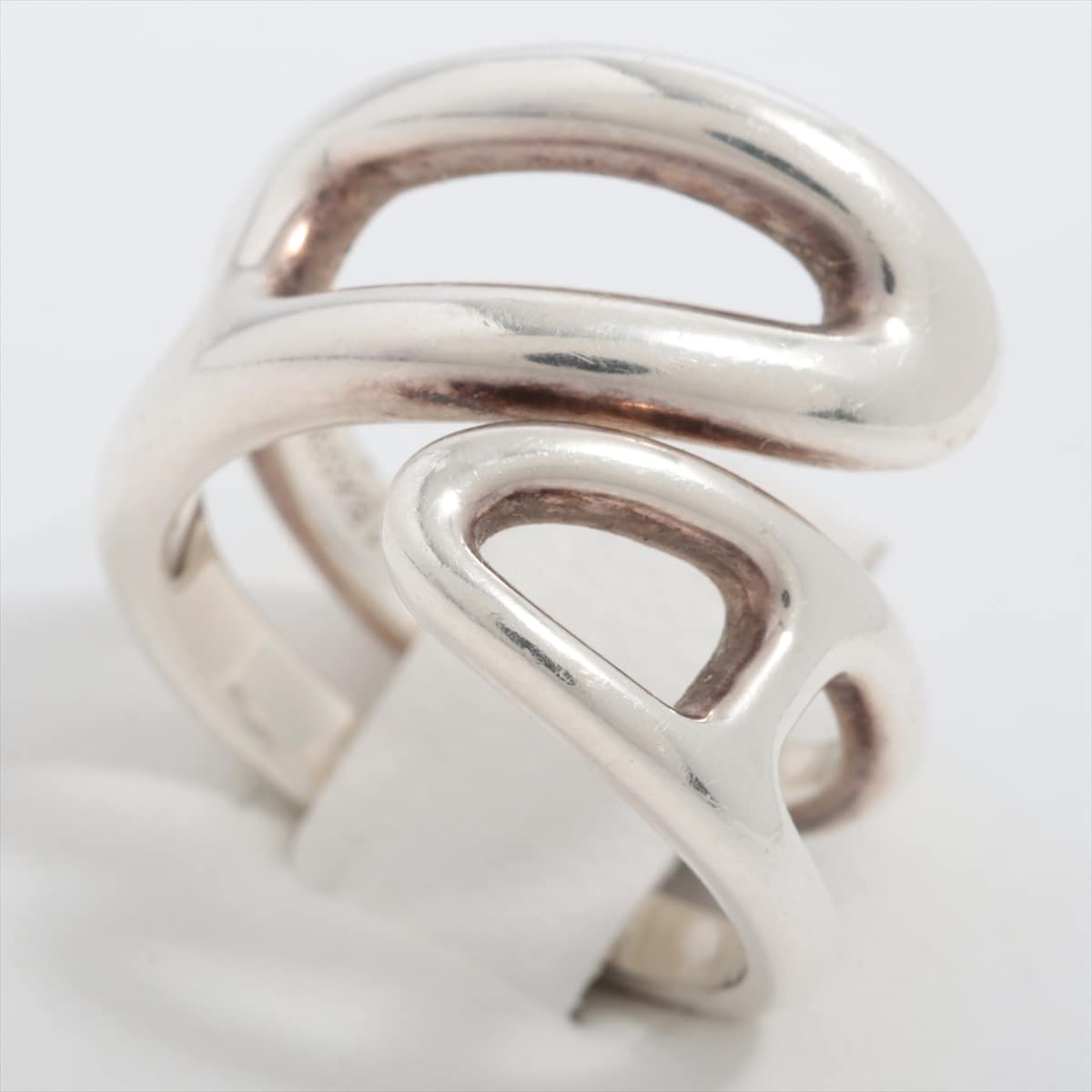 Hermès Ever Chaine D'Ancre Twist rings 925 7.8g Silver