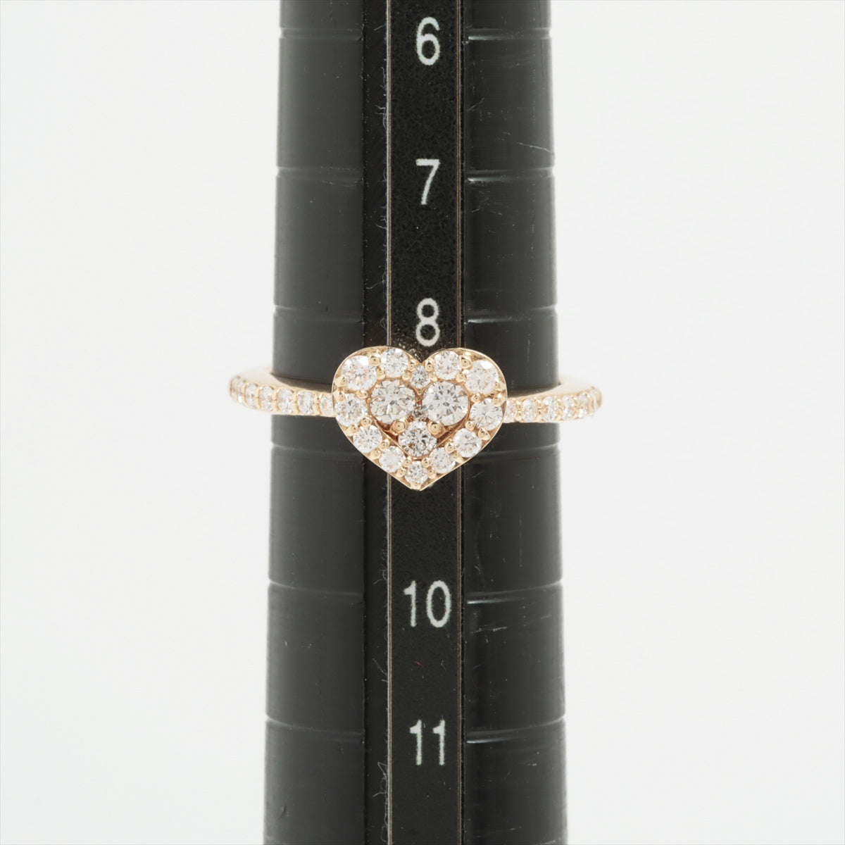 Ponte Vecchio diamond rings K18(YG) 3.5g 0.48 diamond small crack