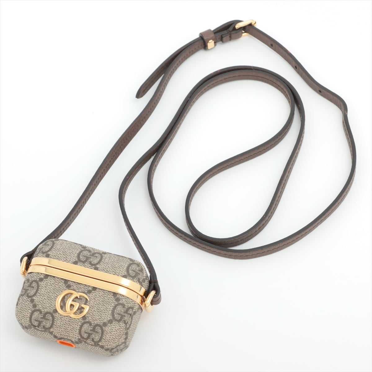 Gucci GG Marmont PVC & leather Earphone case Brown AIR PODS CASE