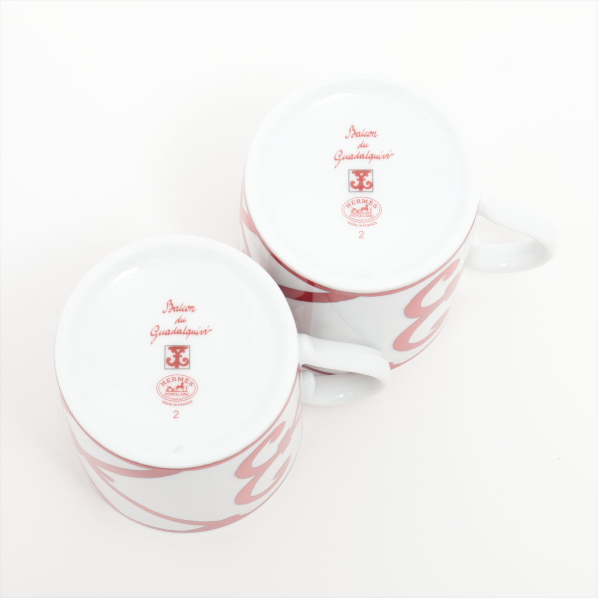 Hermès Guadalquivir Mug cup Ceramic Red 2 piece set