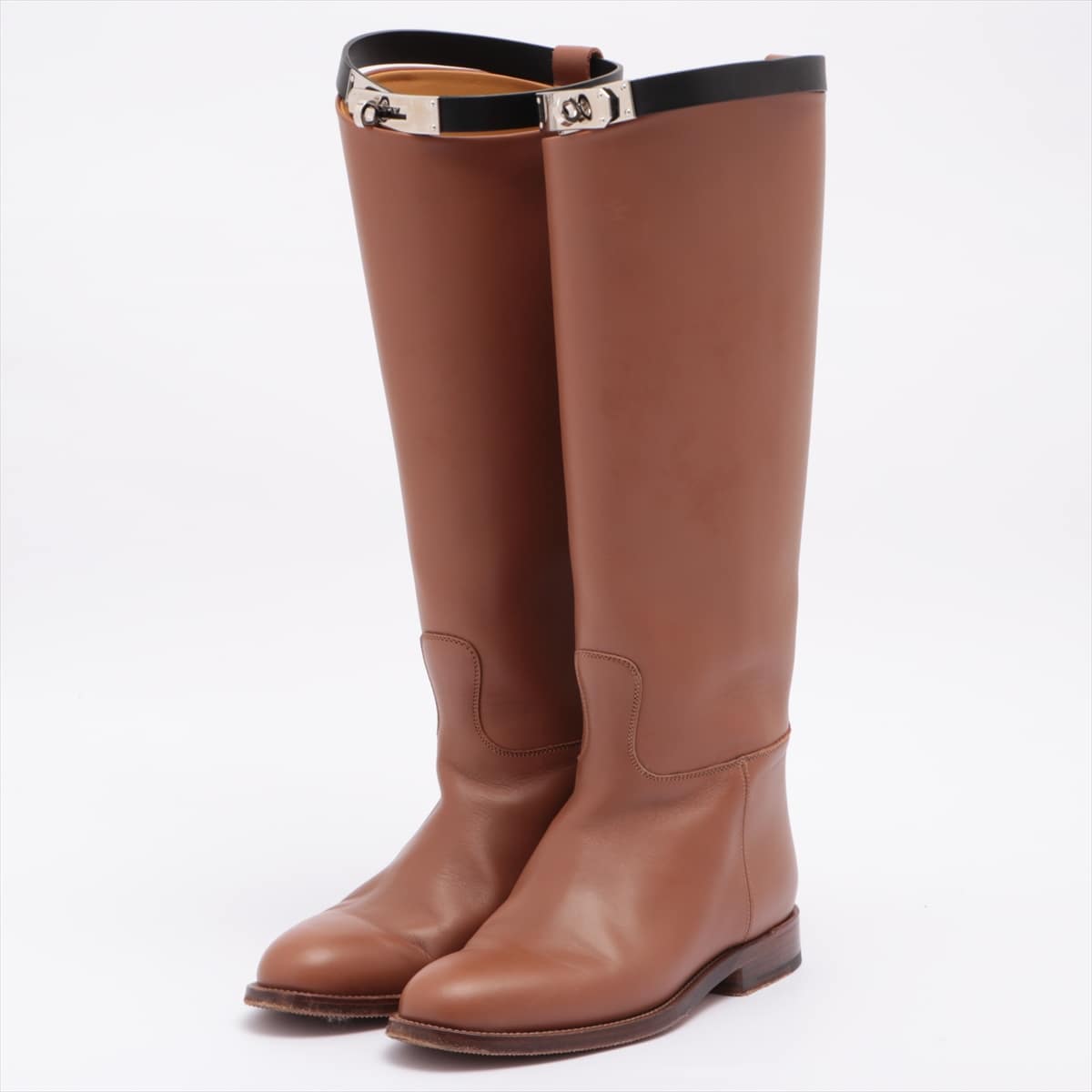 Hermès Kelly Leather Long boots 34 Ladies' Camel
