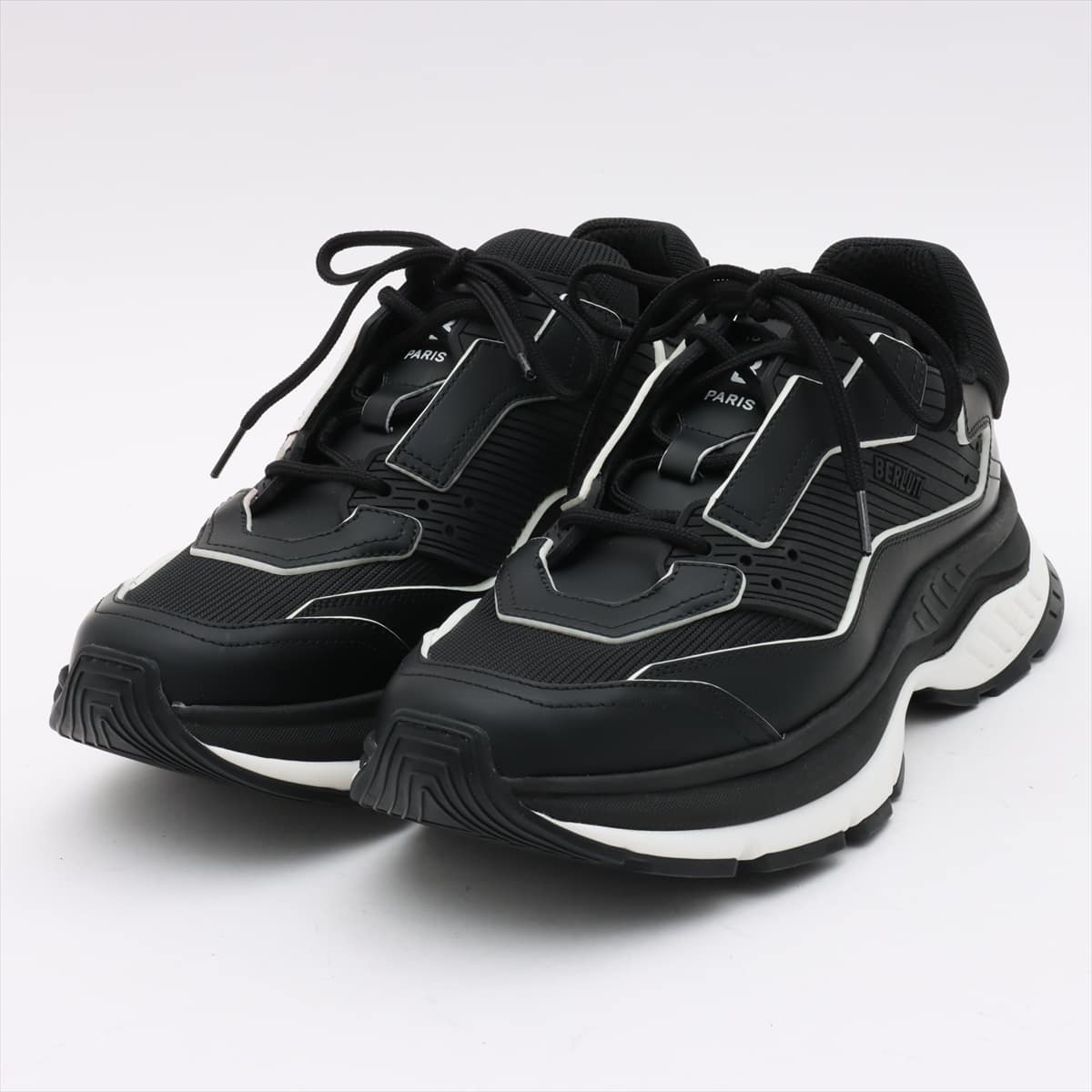 Berluti Leather × Rubber Sneakers 7 Men's Black gravity Is there a replacement string