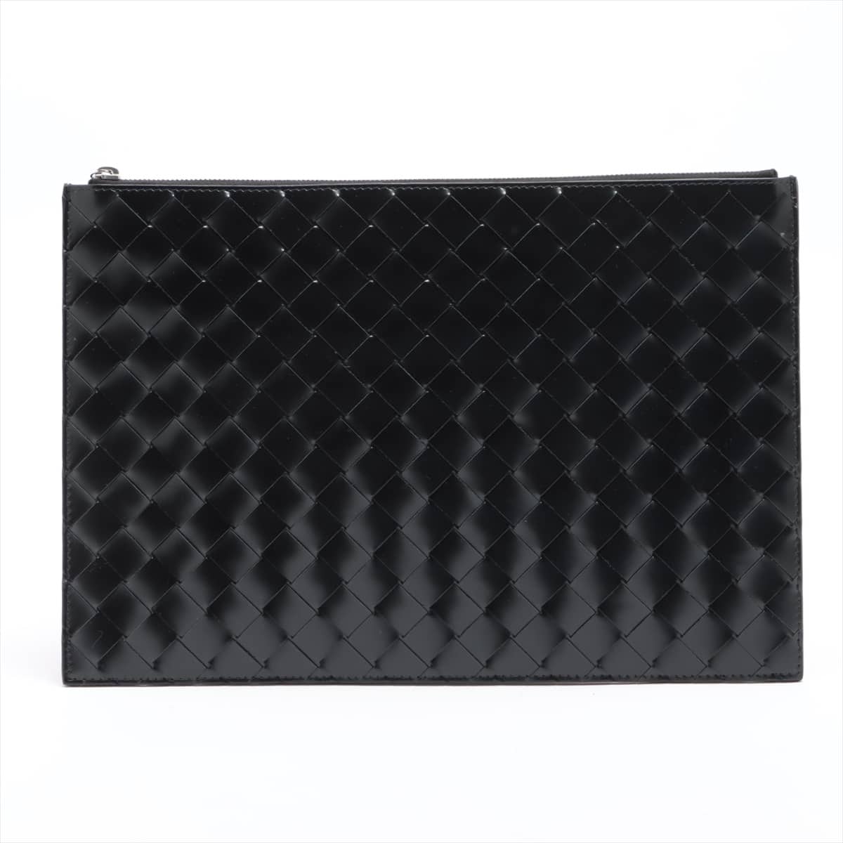 Bottega Veneta maxi intrecciato Leather Clutch bag Black