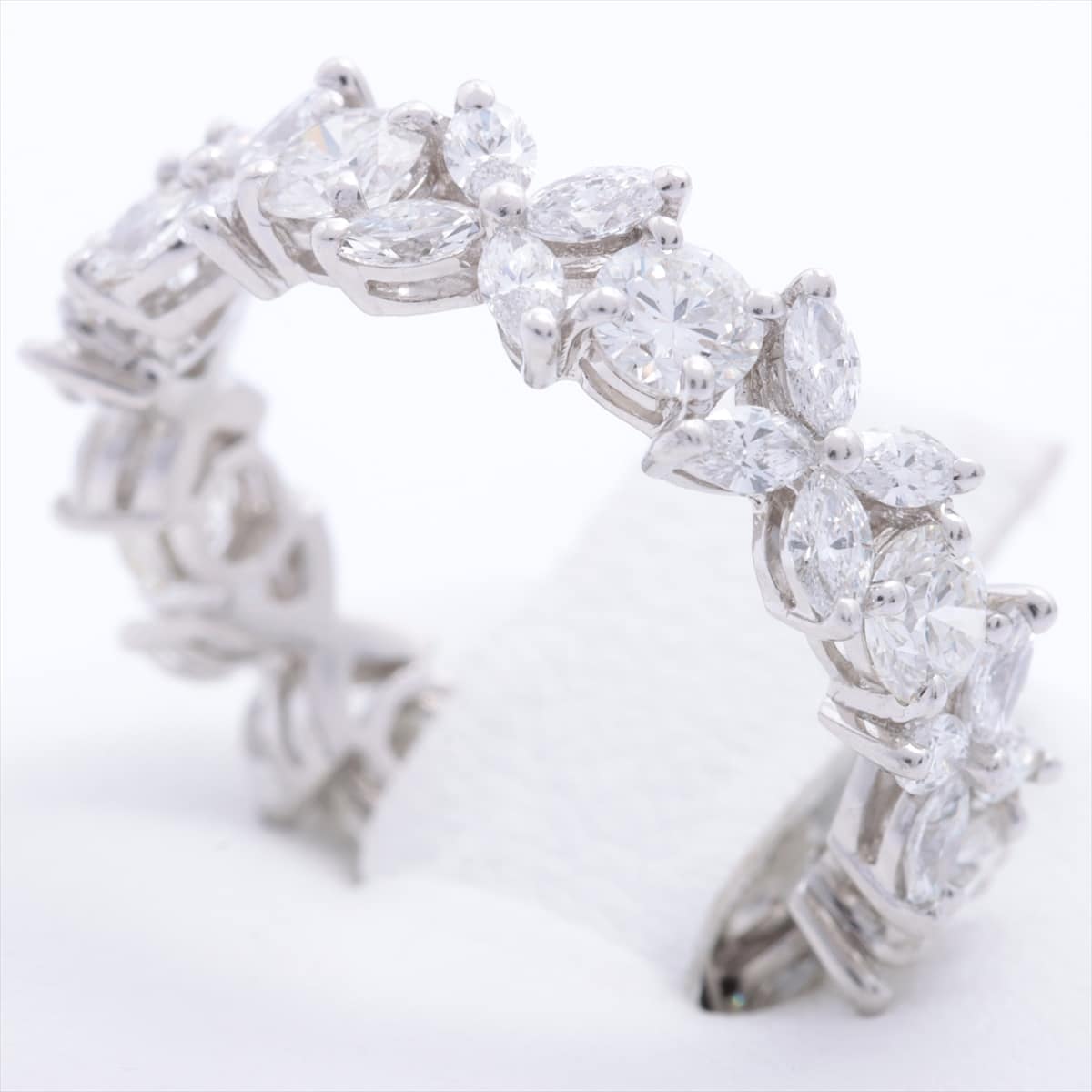 Tiffany Victoria alternating diamond rings Pt950 3.6g