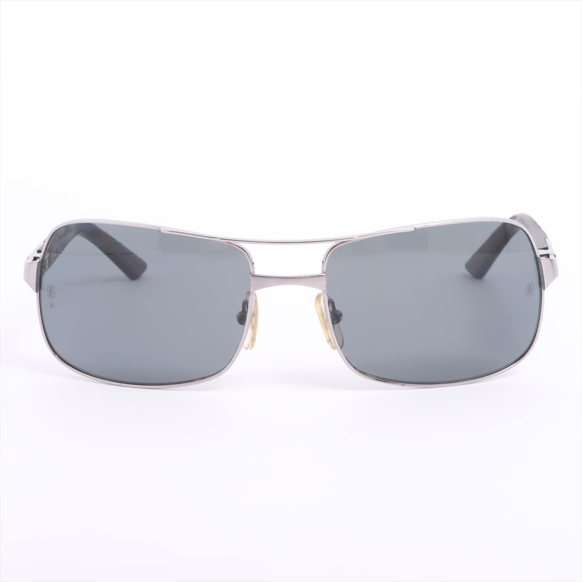 Cartier Sunglasses Plastic x metal Black × Silver