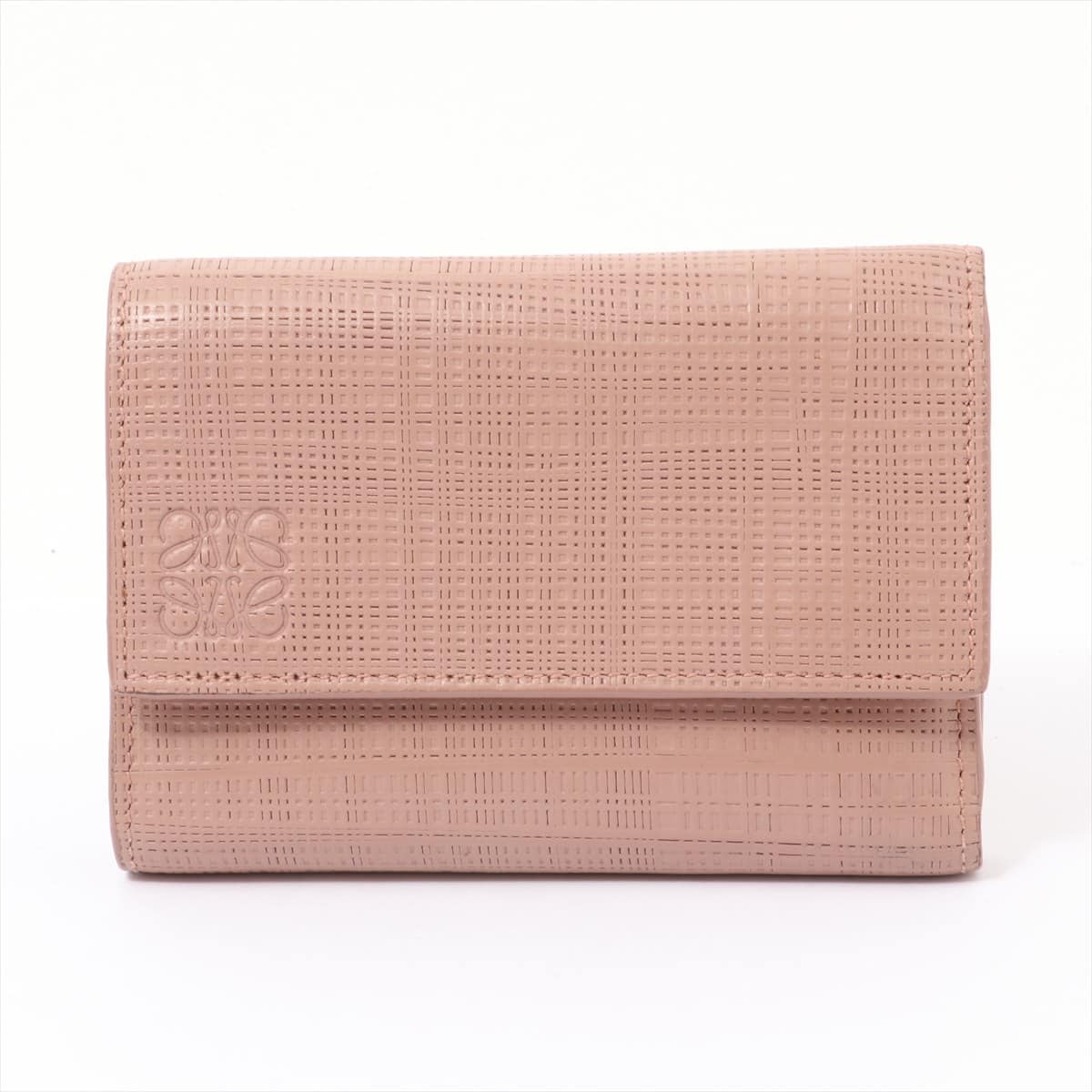 Loewe Leather Wallet Pink beige