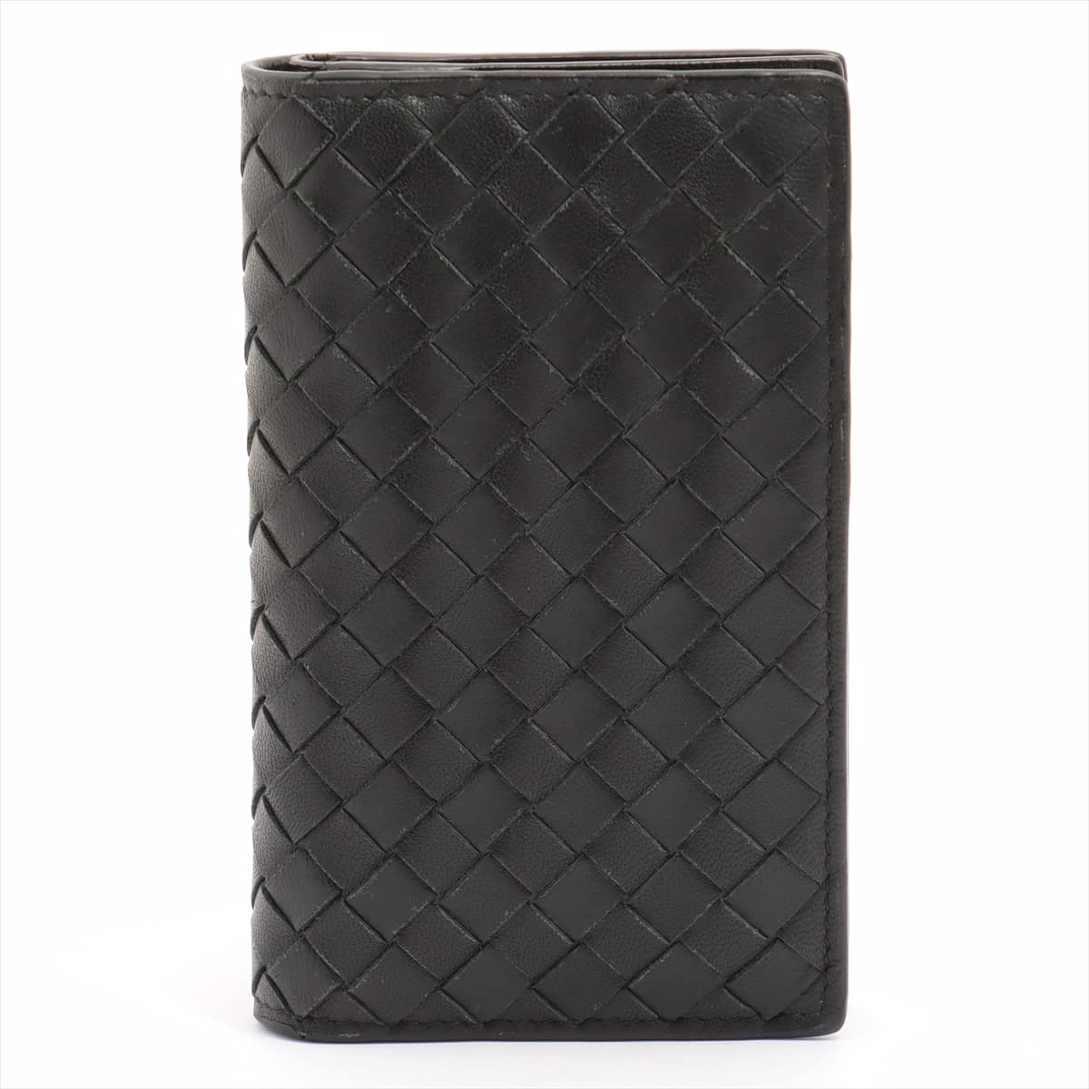 Bottega Veneta Intrecciato Leather Card Case Black