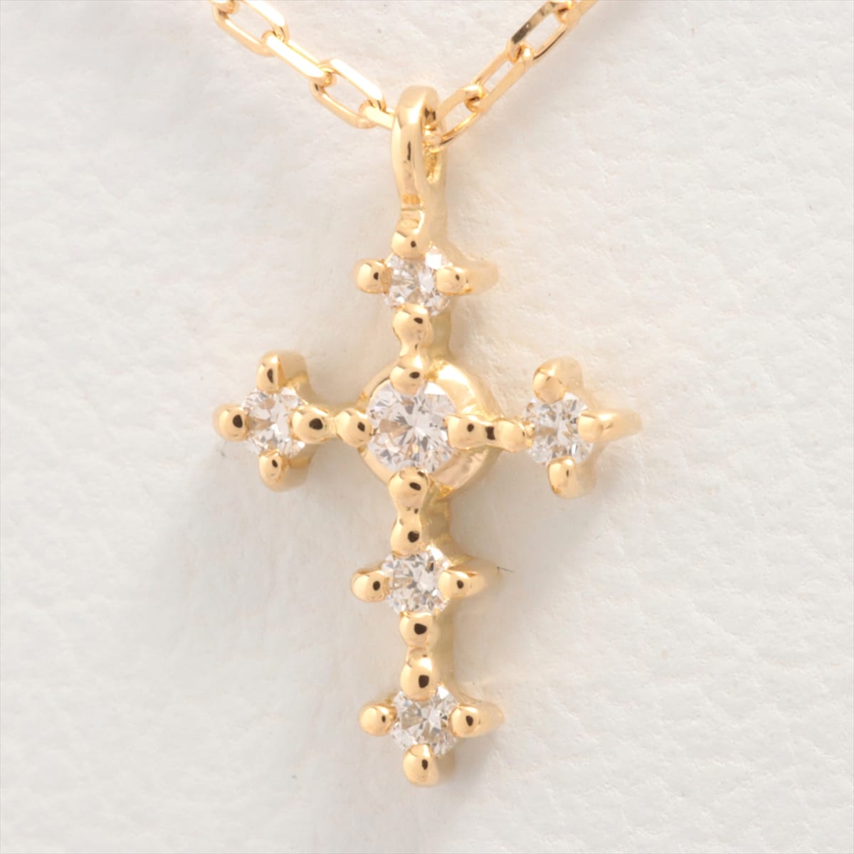 AHKAH AHKAH Shelley Cross diamond Necklace 750YG 0.02ct