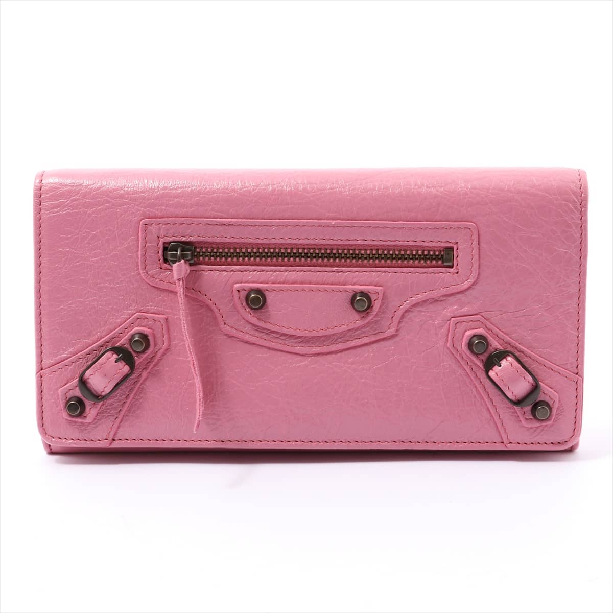 Balenciaga Classic 163471 Leather Wallet Pink