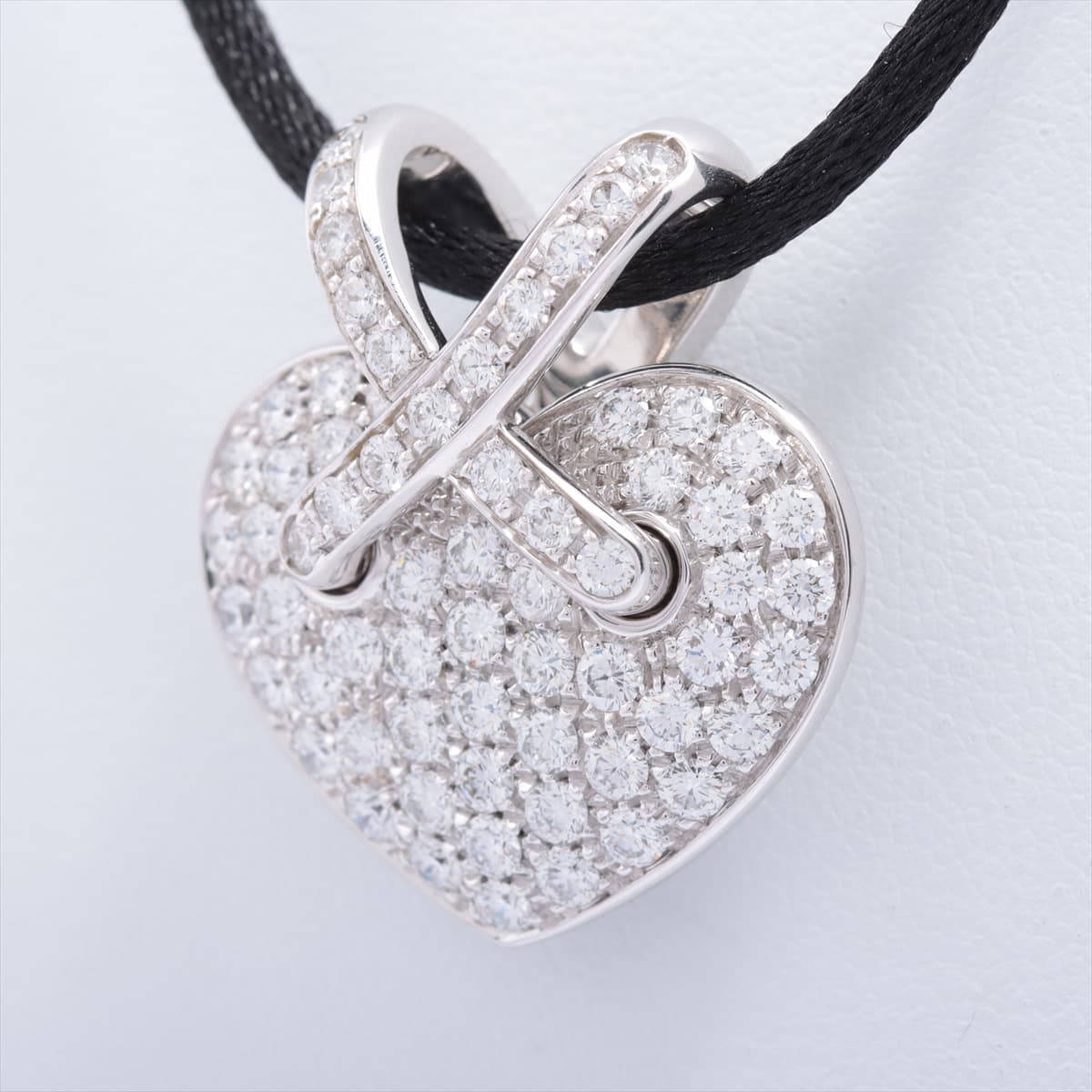 Chaumet Liens Doo Chaumet hearts diamond Necklace 750 WG