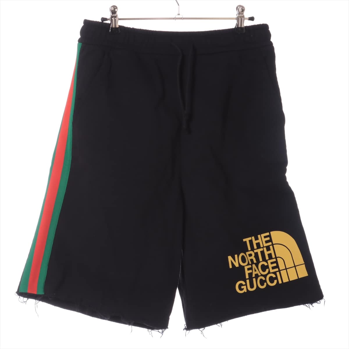 Gucci x North Face Cotton & nylon Pants S Men's Black  651727 Logo Web cutoff