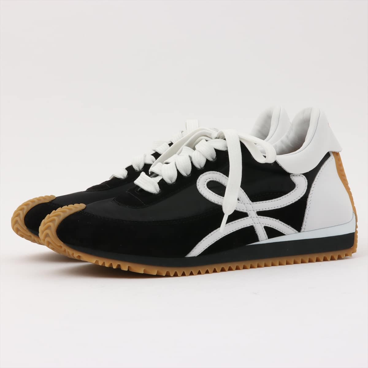 Loewe Anagram Suede x nylon Sneakers 38 Ladies' Black × White Flowrunner