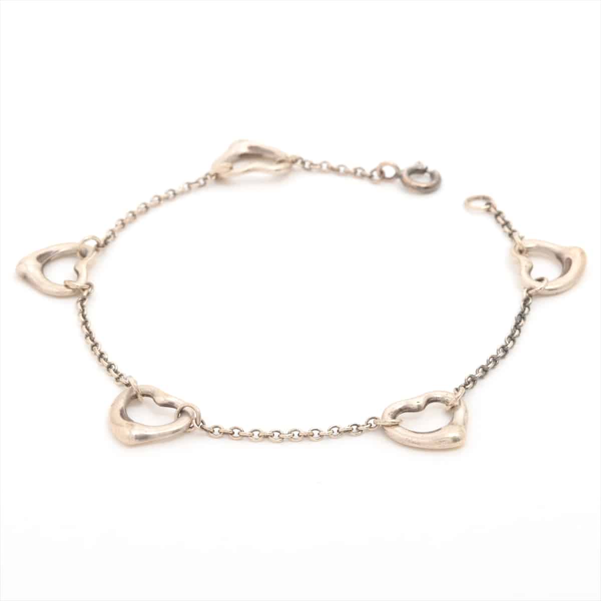 Tiffany Open Heart Bracelet 925 4.3g Silver