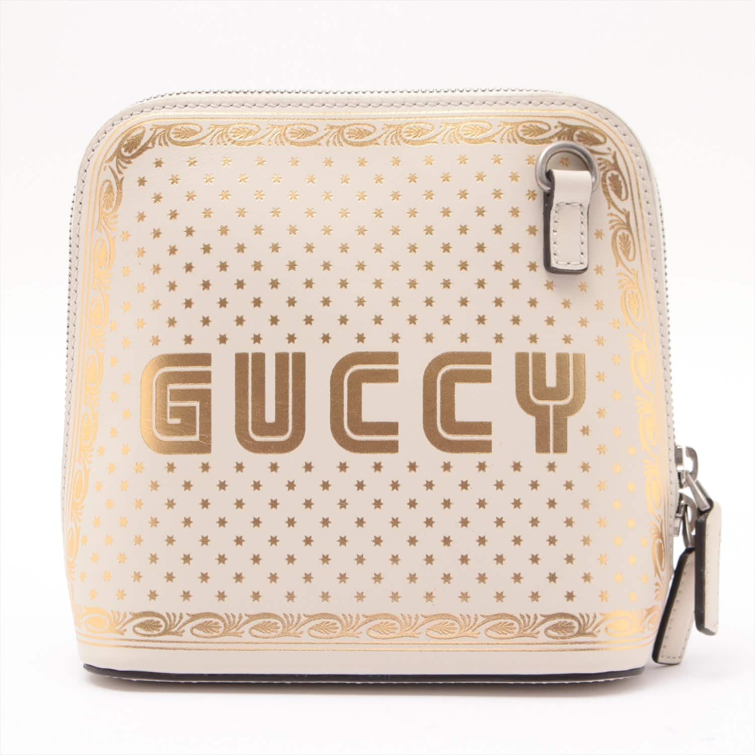 Gucci Leather Shoulder bag White 511189 Gussy print