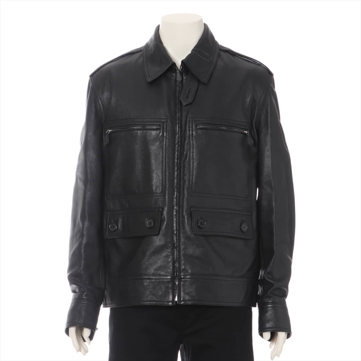 Hermès Leather Jacket 52 Men's Black